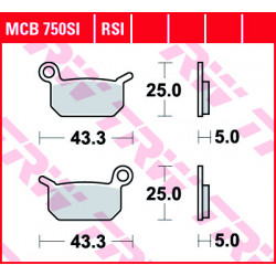 Мото накладки TRW MCB750SI Мото накладки TRW MCB750SI