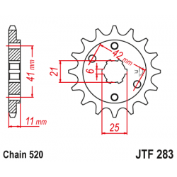 Предно зъбчато колело (пиньон) JTF283,15