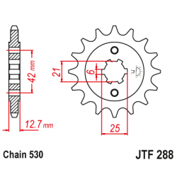 Предно зъбчато колело (пиньон) JTF288,15