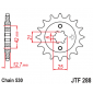 Предно зъбчато колело (пиньон) JTF288,17 thumb