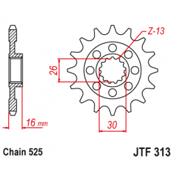 Предно зъбчато колело (пиньон) JTF313,16