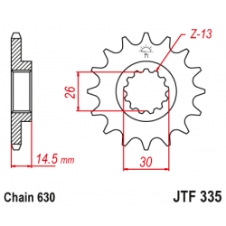 Предно зъбчато колело (пиньон) JTF335,15