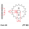 Предно зъбчато колело (пиньон) JTF563,16 