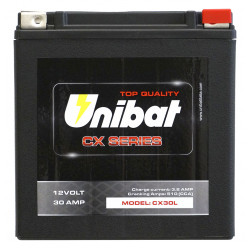 Мотоциклетен акумулатор UNIBAT CX30L 30Ah, 12V Мотоциклетен акумулатор UNIBAT CX30L 30Ah, 12V