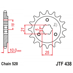 Предно зъбчато колело (пиньон) JTF438,14