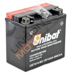 Акумулатор Unibat 12 Ah, 12 V - CBTX14-BS