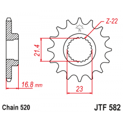 Предно зъбчато колело (пиньон) JTF582,16