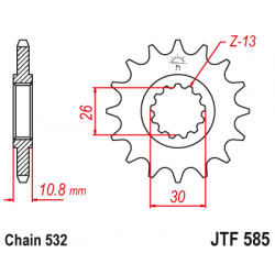 Предно зъбчато колело (пиньон) JTF585,17