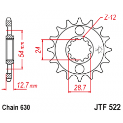 Предно зъбчато колело (пиньон) JTF522,15
