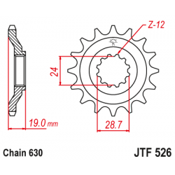 Предно зъбчато колело (пиньон) JTF526,15