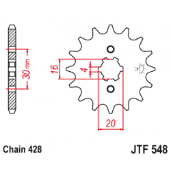 Предно зъбчато колело (пиньон) JTF548,13