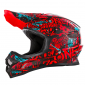 Мотокрос каска O'NEAL 3SERIES ATTACK BLACK/RED/TEAL  thumb