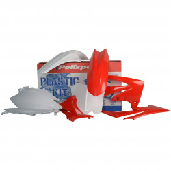 Пластмасов MX кит POLISPORT за HONDA CRF250R - 2011-13 / CRF450R - 2011-12 White/Red Пластмасов MX кит POLISPORT за HONDA CRF250R - 2011-13 / CRF450R - 2011-12 White/Red