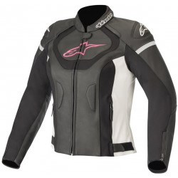 Дамско кожено яке ALPINESTARS STELLA JAWS V3 BLACK/FUCHSIA