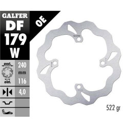 Заден спирачен диск Galfer WAVE FIXED 240x4mm DF179W