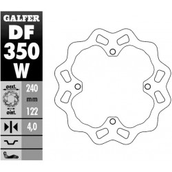 Заден спирачен диск Galfer WAVE FIXED 240x4mm DF350W