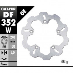 Заден спирачен диск Galfer WAVE FIXED 240x5mm DF352W