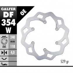 Заден спирачен диск Galfer WAVE FIXED 240x4mm DF354W