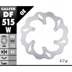 Заден спирачен диск Galfer WAVE FIXED 245x4mm DF515W
