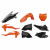 Пластмасов MX Replica кит POLISPORT за KTM SX/ SX-F/ XC-F Black/Orange