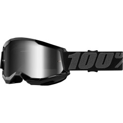 Мотокрос очила 100% STRATA2 BLACK-MIRROR SILVER
