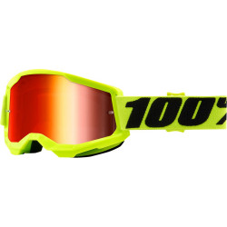 Мотокрос очила 100% STRATA2 YELLOW-MIRROR RED