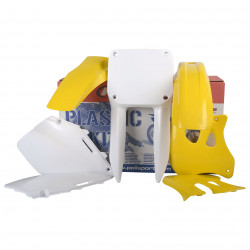 Пластмасов MX кит Polisport за Suzuki RM125 / RM250 - 1996-98 OEM Color Yellow/White Пластмасов MX кит Polisport за Suzuki RM125 / RM250 - 1996-98 OEM Color Yellow/White