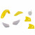 Пластмасов MX кит Polisport за Suzuki RM85-2002-21 Yellow/ Black OEM Color 18