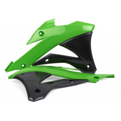 Пластмасови капаци за радиатор Polisport Kawasaki KX85/100 - 2014-21Green/Black OEM Color