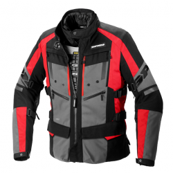 Текстилно мото яке SPIDI 4 SEASON EVO BLACK/FLUO RED