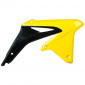 Пластмасови капаци за радиатор Polisport Suzuki RMZ450 (09/16) - 2008-17 Black/Yellow OEM Color thumb