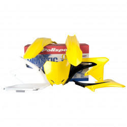 Пластмасов MX кит Polisport за Suzuki RMZ450 2008-17 Yellow/White?Black OEM Color Пластмасов MX кит Polisport за Suzuki RMZ450 2008-17 Yellow/White?Black OEM Color