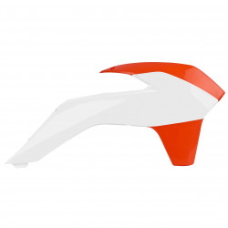 Пластмасови капаци за радиатор Polisport КТМ SX / SX-F / EXC / EXC-F / XC / XC-F KTM White/Orange OEM Color Пластмасови капаци за радиатор Polisport КТМ SX / SX-F / EXC / EXC-F / XC / XC-F KTM White/Orange OEM Color
