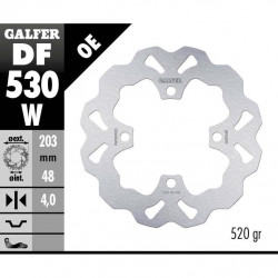 Заден спирачен диск Galfer WAVE FIXED 203x4mm DF530W