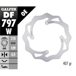 Заден спирачен диск Galfer WAVE FIXED 210x4mm DF797W