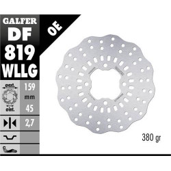 Заден спирачен диск Galfer WAVE FIXED FULL TYPE 159.5x3mm DF819WLLG