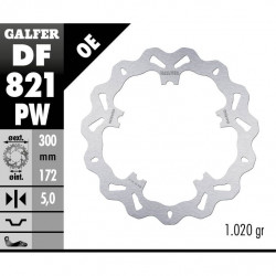 Преден спирачен диск Galfer BRAKE TRACK WAVE 300x5mm DF821PW