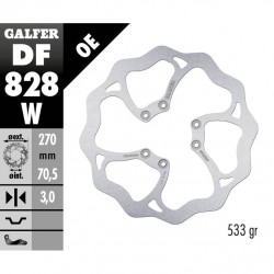 Преден спирачен диск Galfer WAVE FIXED 270x3mm DF828W