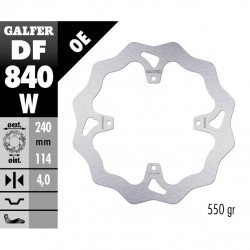 Заден спирачен диск Galfer WAVE FIXED 240x4mm DF840W