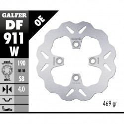Заден спирачен диск Galfer WAVE FIXED 190x4mm DF911W