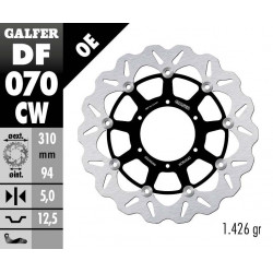 Плаващ преден спирачен диск Galfer WAVE FLOATING COMPLETE (C. ALU.) 310x5mm DF070CW Плаващ преден спирачен диск Galfer WAVE FLOATING COMPLETE (C. ALU.) 310x5mm DF070CW