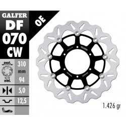 Плаващ преден спирачен диск Galfer WAVE FLOATING COMPLETE (C. ALU.) 310x5mm DF070CW