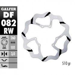 Преден спирачен диск Galfer WAVE FIXED 260x3mm DF082W