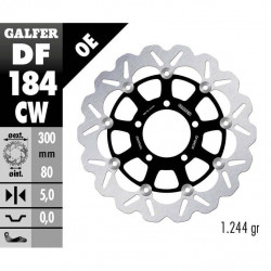 Плаващ преден спирачен диск Galfer WAVE FLOATING COMPLETE (C. ALU.) 300x5mm DF184CW