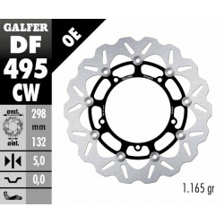Плаващ преден спирачен диск Galfer WAVE FLOATING COMPLETE (C. ALU.) 298x5mm DF495CW