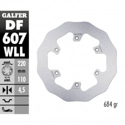 Заден спирачен диск Galfer WAVE FIXED SOLID 220x4.5mm DF607WLL