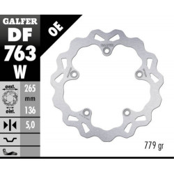Заден спирачен диск Galfer WAVE FIXED 265x5mm DF763W
