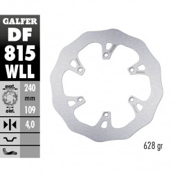 Заден спирачен диск Galfer WAVE FIXED SOLID 240X5MM DF815WLL