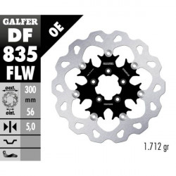 Плаващ преден спирачен диск Galfer WAVE FLOATING (C. STEEL) 300x5mm DF835FLW