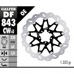Плаващ преден спирачен диск Galfer WAVE FLOATING COMPLETE (C. ALU.) 320x5mm DF843CWD Плаващ преден спирачен диск Galfer WAVE FLOATING COMPLETE (C. ALU.) 320x5mm DF843CWD